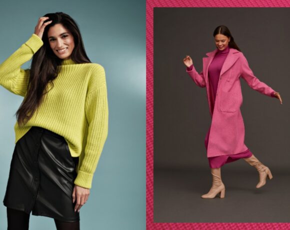 Trendfarben 2023: Pink und Gelb im Winter kombinieren
