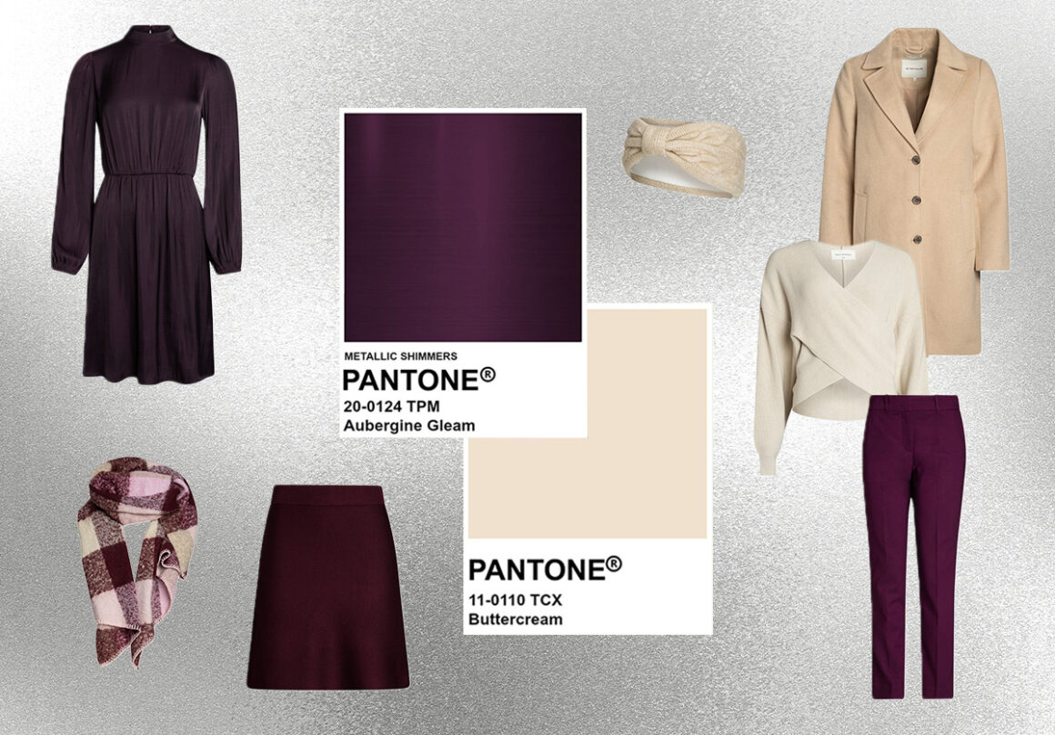 Beige und Aubergine, die Farbpalette des Winters
