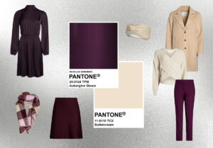 Beige und Aubergine, die Farbpalette des Winters