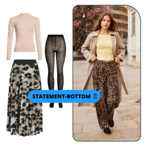 Statement-Bottoms mit Leo-Print
